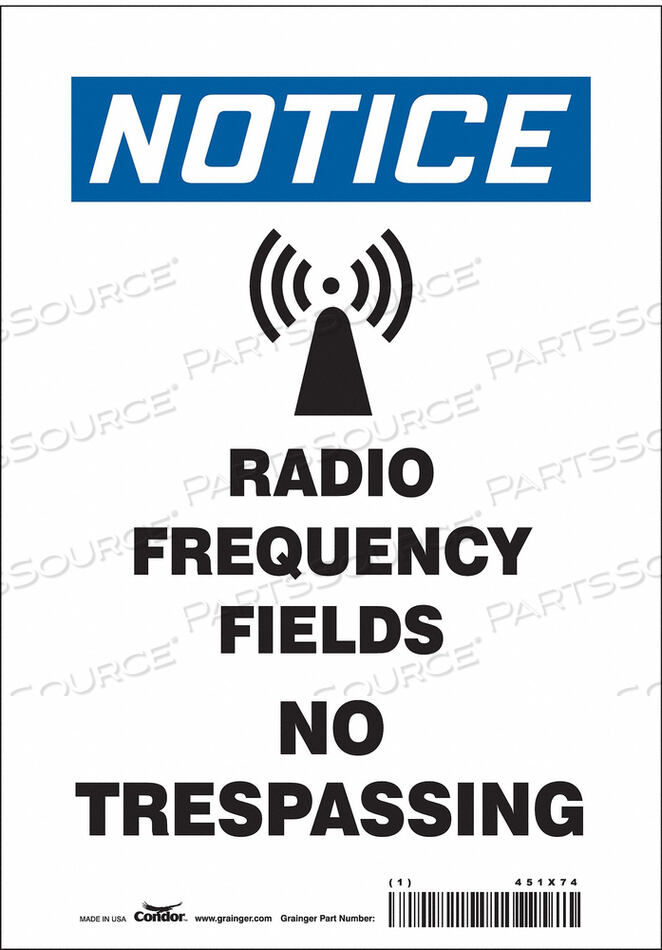 OEM#: 451X74SIGN RADIOFREQUENCY/MICROWAVE 10 H от Condor