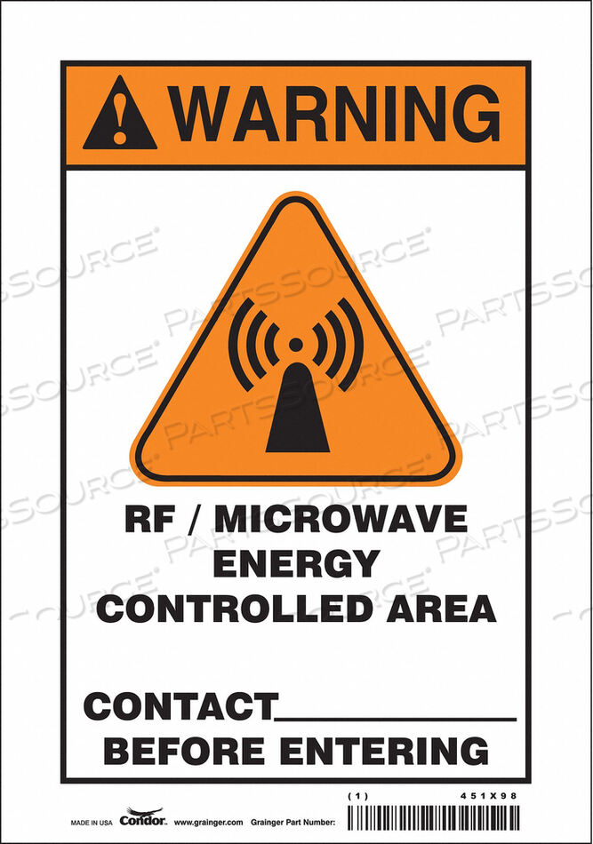 OEM#: 451X98SIGN RADIOFREQUENCY/MICROWAVE 10 H от Condor