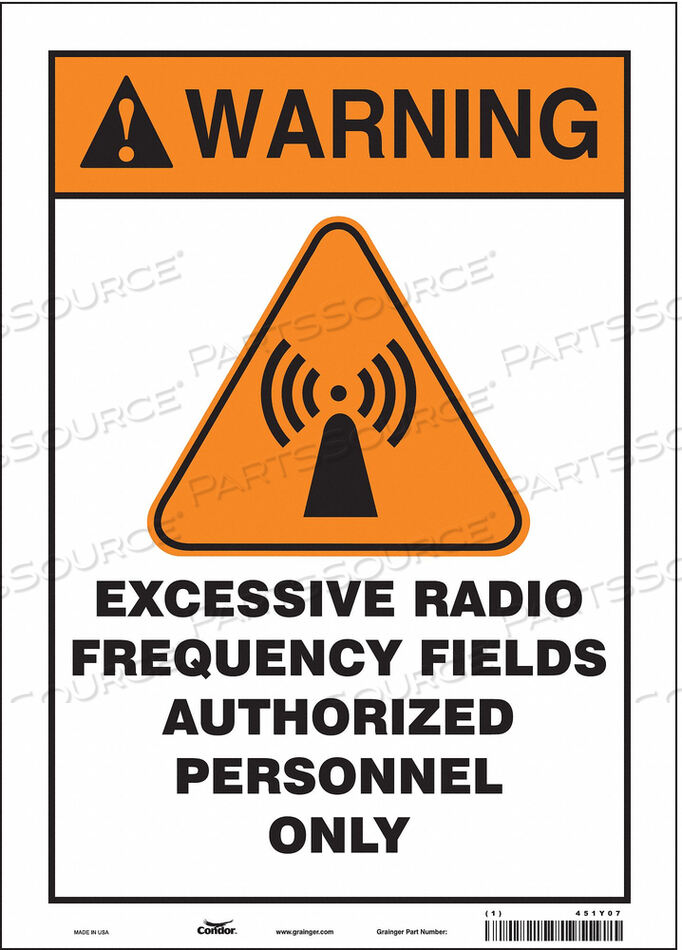 OEM#: 451Y07SIGN RADIOFREQUENCY/MICROWAVE 14 H от Condor