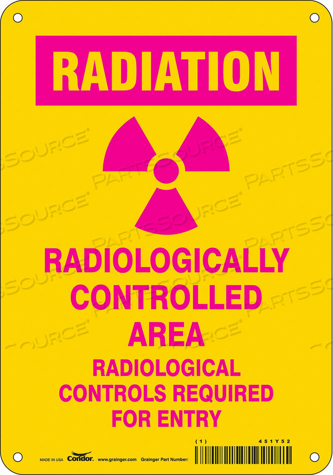 OEM#: 451Y52ЗНАК РАДИАЦИОННОЙ БЕЗОПАСНОСТИ ПЛАСТИКОВЫЙ 10 H от Condor