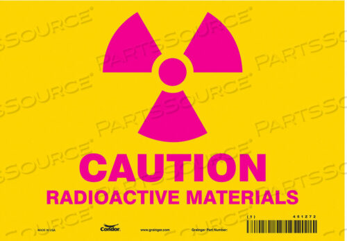 OEM#: 451Z72RADIATION SAFETY SIGN VINYL 7 H by Condor