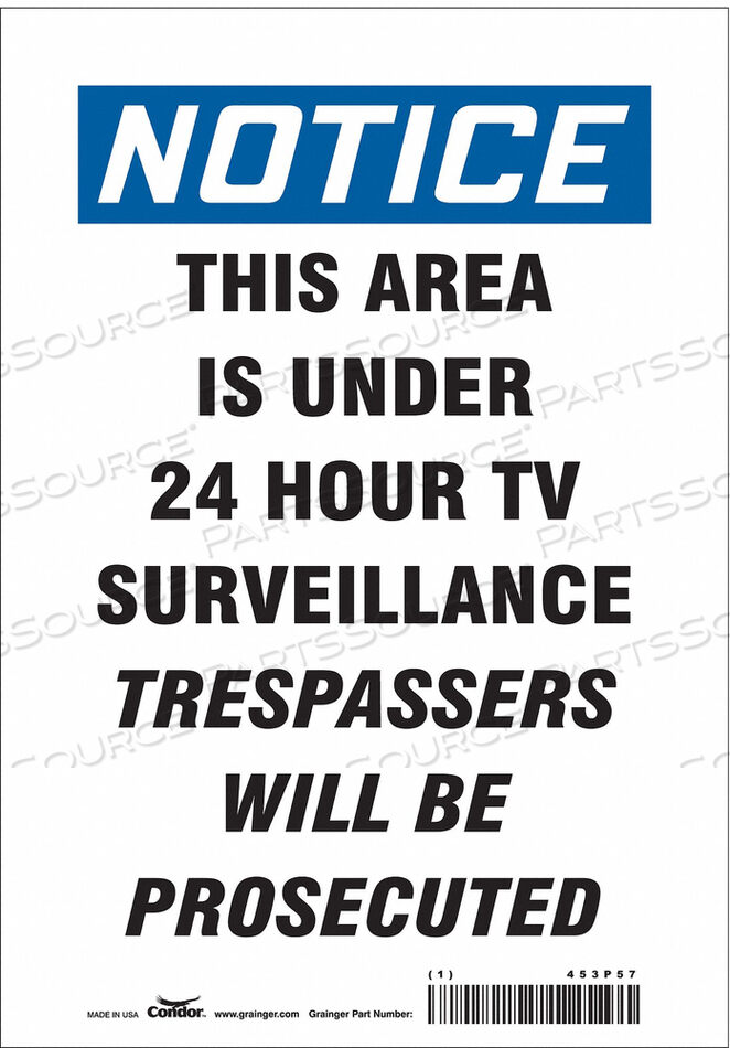 OEM#: 453P57ЗНАК БЕЗОПАСНОСТИ 10 H 7 W VINYL от Condor