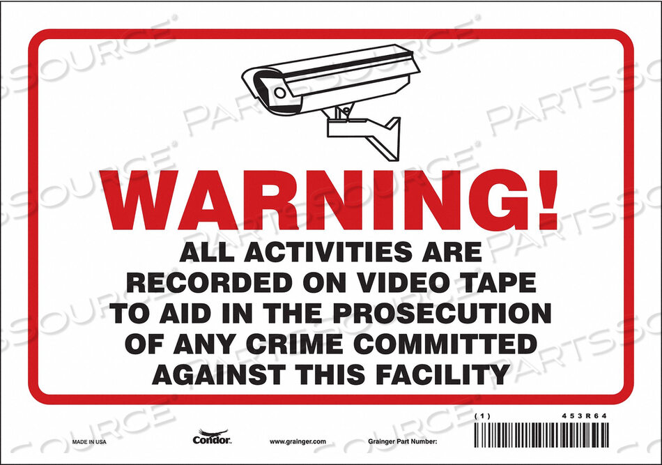 OEM#: 453R64ЗНАК БЕЗОПАСНОСТИ 7 H 10 W VINYL от Condor