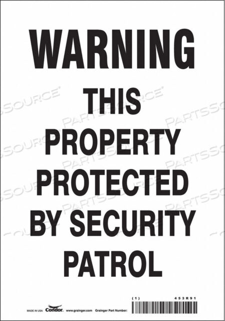 OEM#: 453R91ЗНАК БЕЗОПАСНОСТИ 10 H 7 W VINYL от Condor