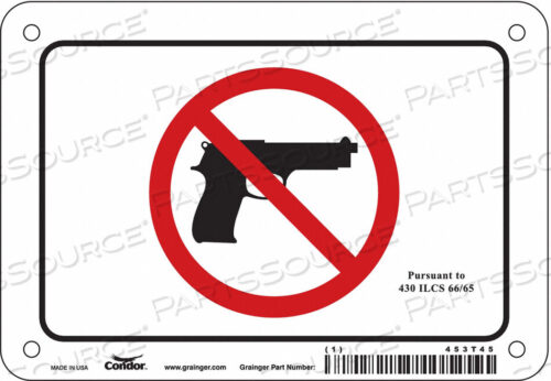 OEM#: 453T45Знак «НЕТ СКРЫТОГО ОРУЖИЯ» 6 Ш 4 В от Condor