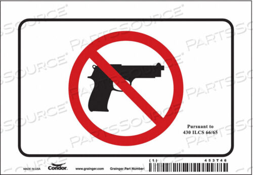 OEM#: 453T46Знак «НЕТ СКРЫТОГО ОРУЖИЯ» 6 Ш 4 В от Condor
