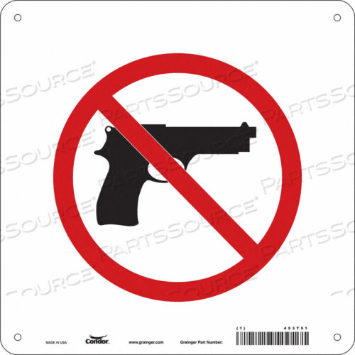 OEM#: 453T51Знак «НЕТ СКРЫТОГО ОРУЖИЯ» 10 Ш 10 В от Condor