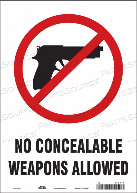 OEM#: 453T61Знак «НЕТ СКРЫТОГО ОРУЖИЯ» 10 Ш 14 В от Condor