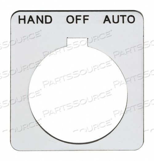 OEM#: 9001KN260WPLEGEND PLATE SQUARE HAND-OFF-AUTO. БЕЛЫЙ от APC / American Power Conversion