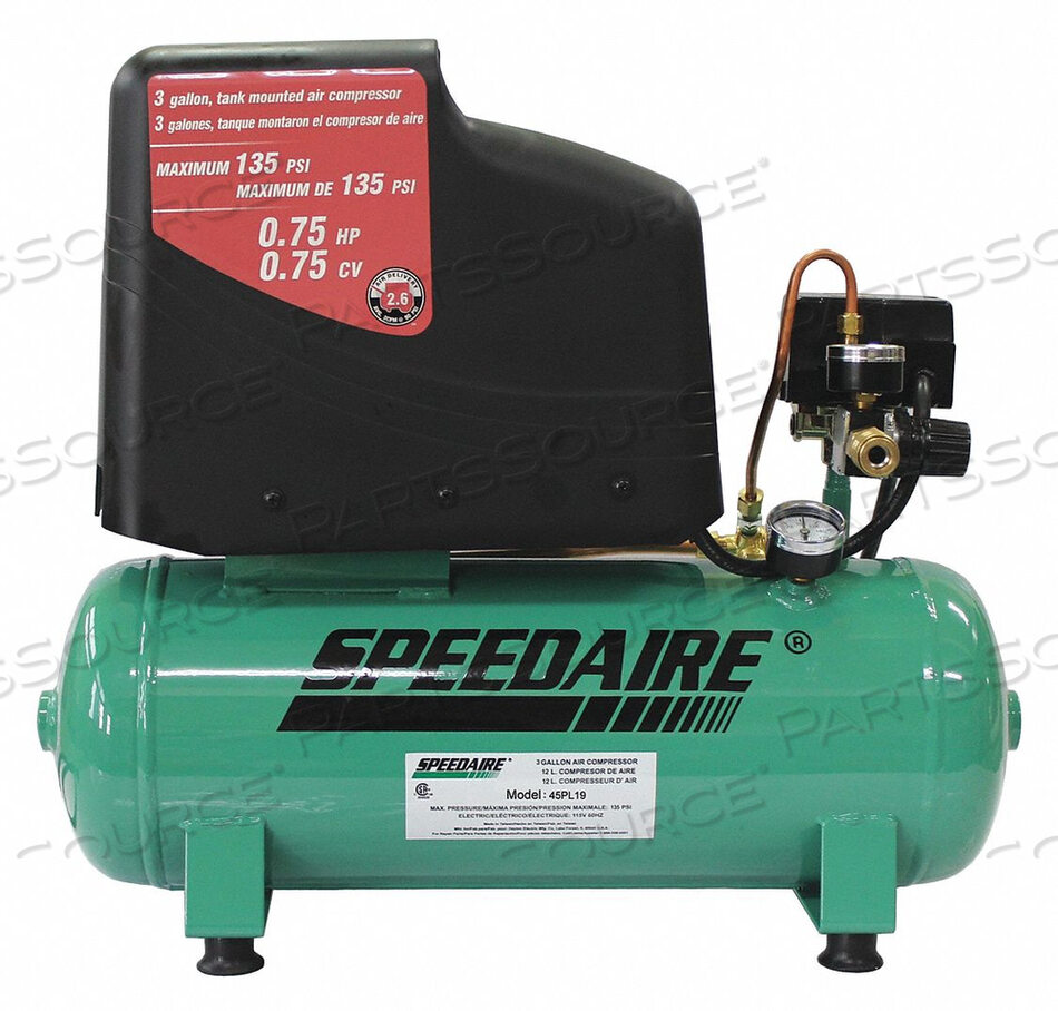 OEM#: 45PL19 ПОРТАТИВНЫЙ ВОЗДУШНЫЙ КОМПРЕССОР 3 ГАЛЛОНА ДЛЯ ХОТ-ДОГА от Speedaire