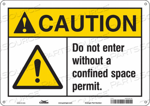 OEM#: 465G10SAFETY SIGN 10 H 14 W ALUMINUM by Condor