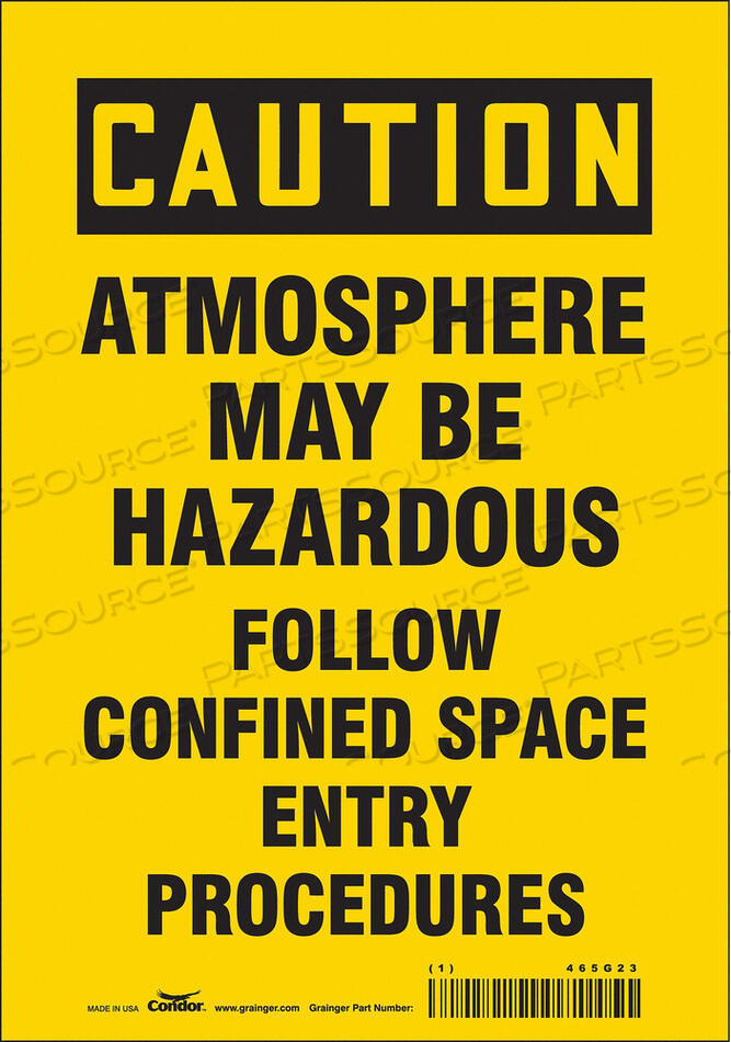 OEM#: 465G23ЗНАК БЕЗОПАСНОСТИ 10 H 7 W VINYL от Condor