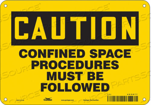 OEM#: 465G77SAFETY SIGN 7 H 10 W PLASTIC by Condor