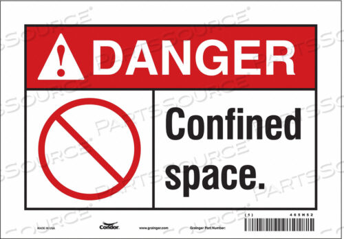 OEM#: 465H52SAFETY SIGN 7 H 10 W VINYL by Condor