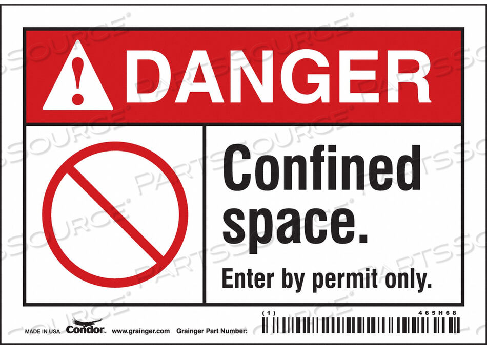 OEM#: 465H68ЗНАК БЕЗОПАСНОСТИ 3-1/2 H 5 W ВИНИЛОВЫЙ от Condor