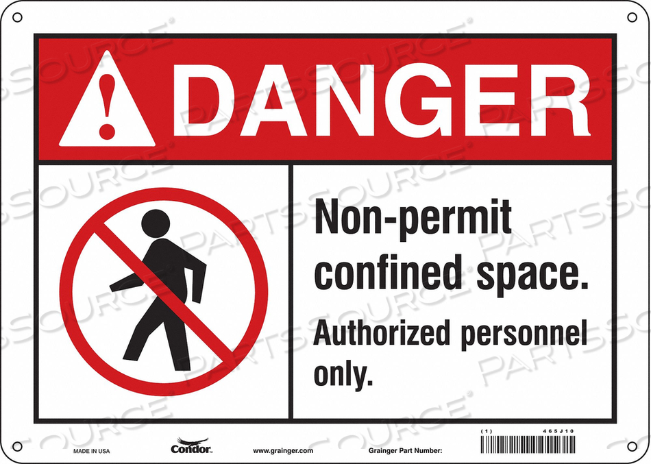 OEM#: 465J10ЗНАК БЕЗОПАСНОСТИ 10 H 14 W ПЛАСТИКОВЫЙ от Condor