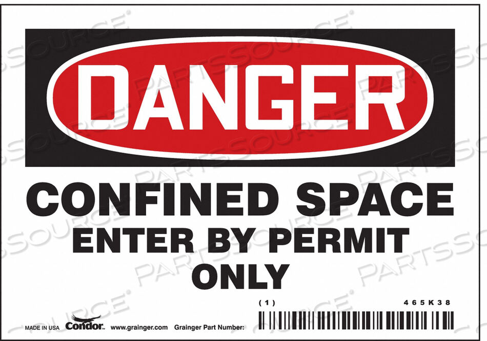 OEM#: 465K38ЗНАК БЕЗОПАСНОСТИ 3-1/2 H 5 W ВИНИЛОВЫЙ от Condor
