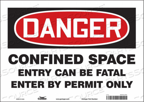 OEM#: 465L03SAFETY SIGN 10 H 14 W VINYL by Condor