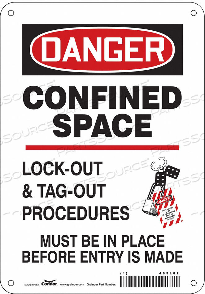 OEM#: 465L82ЗНАК БЕЗОПАСНОСТИ 10 H 7 W АЛЮМИНИЙ от Condor