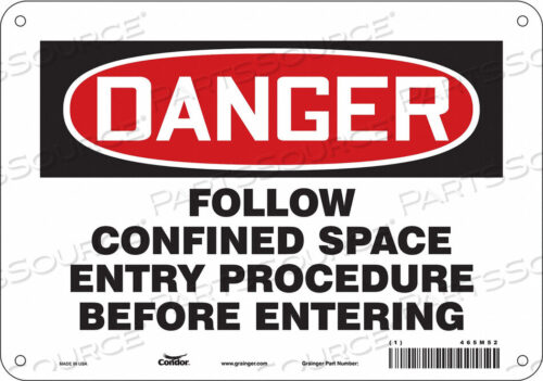 OEM#: 465M52SAFETY SIGN 7 H 10 W PLASTIC by Condor