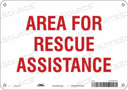 OEM#: 465P55SAFETY SIGN 10 WX7 H 0.055 THICKNESS by Condor