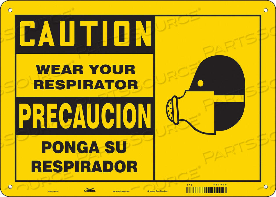 OEM#: 467Y98SAFETY SIGN 14 W 10 H 0.055 THICKNESS by Condor