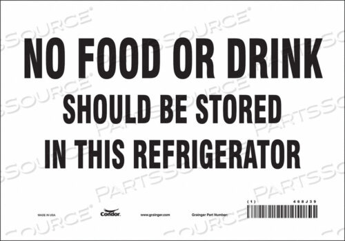 OEM#: 468J39SAFETY SIGN 10 W 7 H 0.004 THICKNESS by Condor