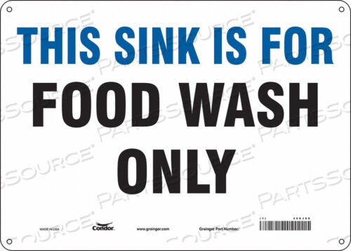 OEM#: 468J88SAFETY SIGN 14 W 10 H 0.055 THICKNESS by Condor