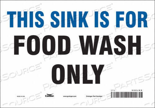 OEM#: 468J89SAFETY SIGN 10 W 7 H 0.004 THICKNESS by Condor