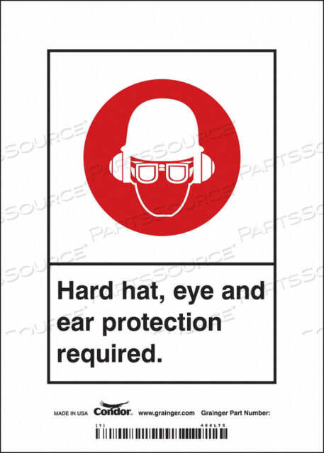 OEM#: 468L75SAFETY SIGN 5 WX7 H 0.004 THICKNESS by Condor