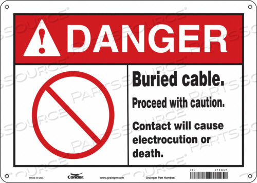 SAFETY SIGN 14 W 10 H 0.032 THICKNESS