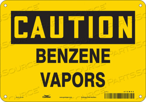 CHEMICAL SIGN 10 W 7 H 0.004 THICKNESS