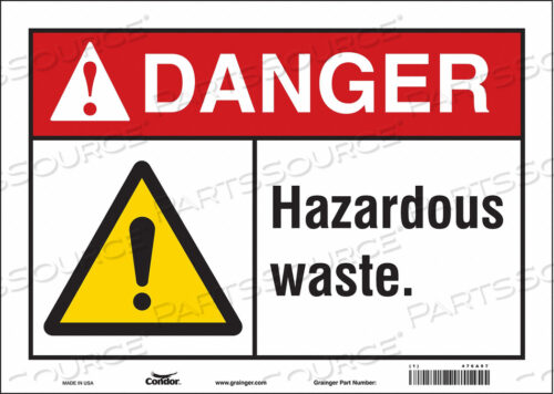 CHEMICAL SIGN 14 W 10 H 0.004 THICK