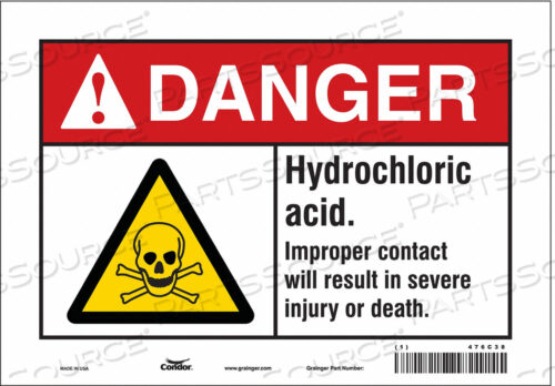 CHEMICAL SIGN 10 W 7 H 0.004 THICKNESS