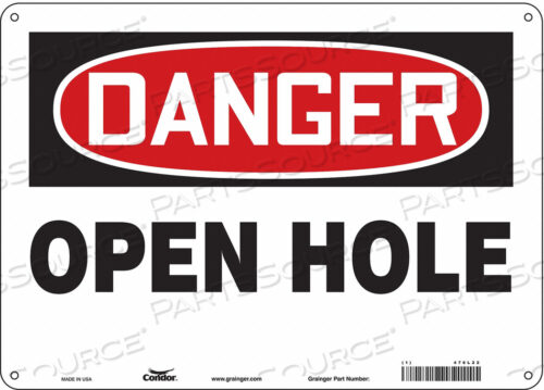 SAFETY SIGN 14 WX10 H 0.032 THICKNESS