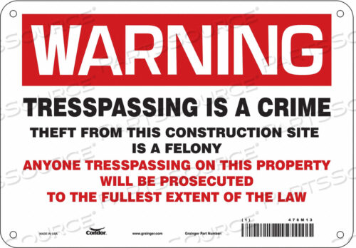 ЗНАК БЕЗОПАСНОСТИ 10 ШX7 В 0,032 ТОЛЩИНА