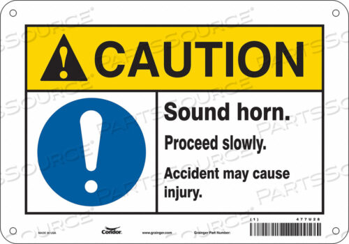 TRAFFIC SIGN 10 W 7 H 0.032 THICKNESS