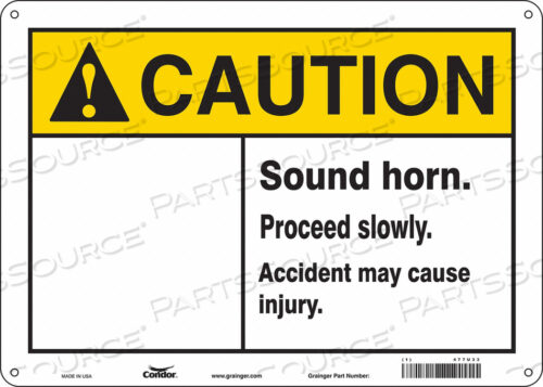 TRAFFIC SIGN 14 W 10 H 0.004 THICKNESS