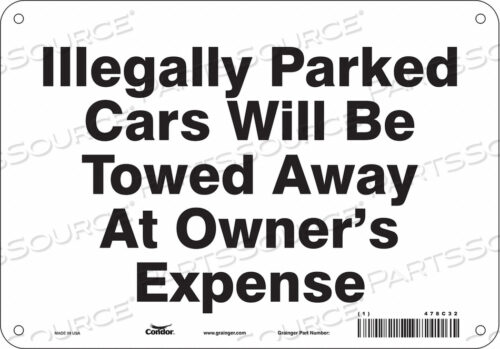 SAFETY SIGN 10 WX7 H 0.055 THICKNESS