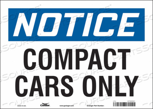 SAFETY SIGN 14 WX10 H 0.004 THICKNESS