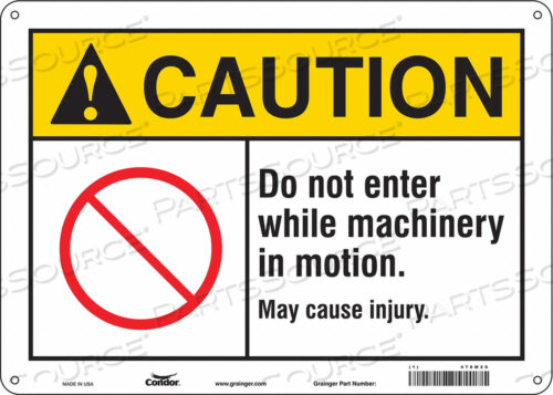 SAFETY SIGN 14 WX10 H 0.032 THICKNESS