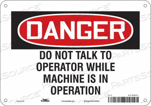 SAFETY SIGN 10 W 7 H 0.055 THICKNESS