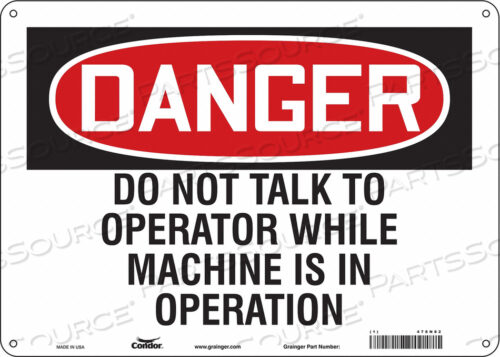 SAFETY SIGN 14 W 10 H 0.055 THICKNESS