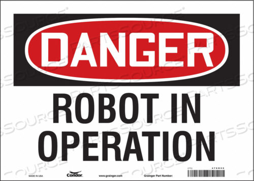 SAFETY SIGN 14 W 10 H 0.004 THICKNESS