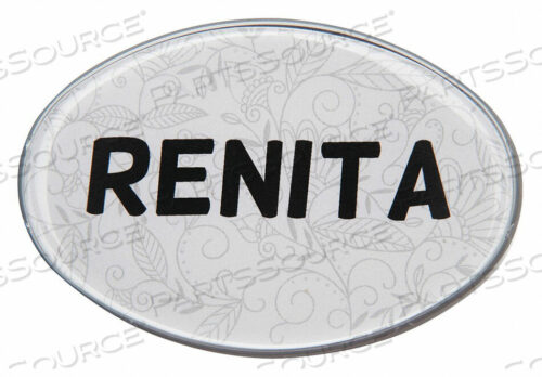 OEM#: 906852BADGE SMALL FLORAL BLANK LEGEND PK10 by Mighty Badge