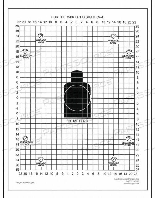 OEM#: M68 OPTIC-100M68 COMBAT OPTIC TARGET 11 IN H PK100 от LE Targets