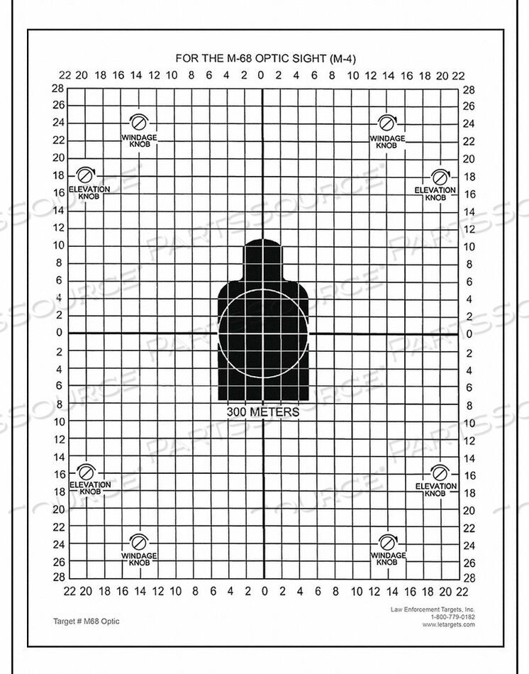 OEM#: M68 OPTIC-100M68 COMBAT OPTIC TARGET 11 IN H PK100 от LE Targets