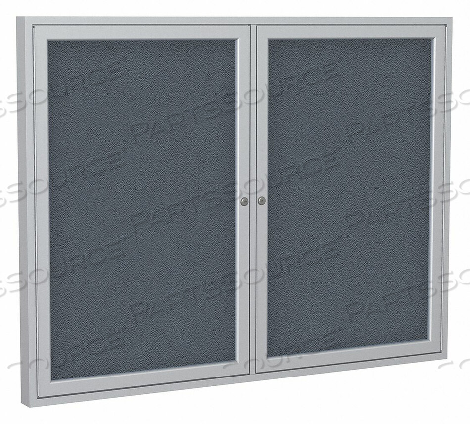 OEM#: PA23660F-91ЗАКРЫТАЯ ДОСКА ОБЪЯВЛЕНИЙ - 2 ДВЕРИ - СЕРАЯ ТКАНЬ С СЕРЕБРЯНОЙ РАМКОЙ - 36 X 60 от Ghent