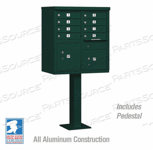 OEM#: 3308GRN-UCLUSTER BOX UNIT GREEN 10 DOORS 18 IN W by Salsbury Industries