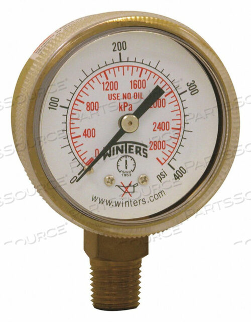 OEM#: PWL2726МАНОМЕТР 2 РАЗМЕР ЦИФЕРБЛАТА ЛАТУНЬ от Winters Instruments
